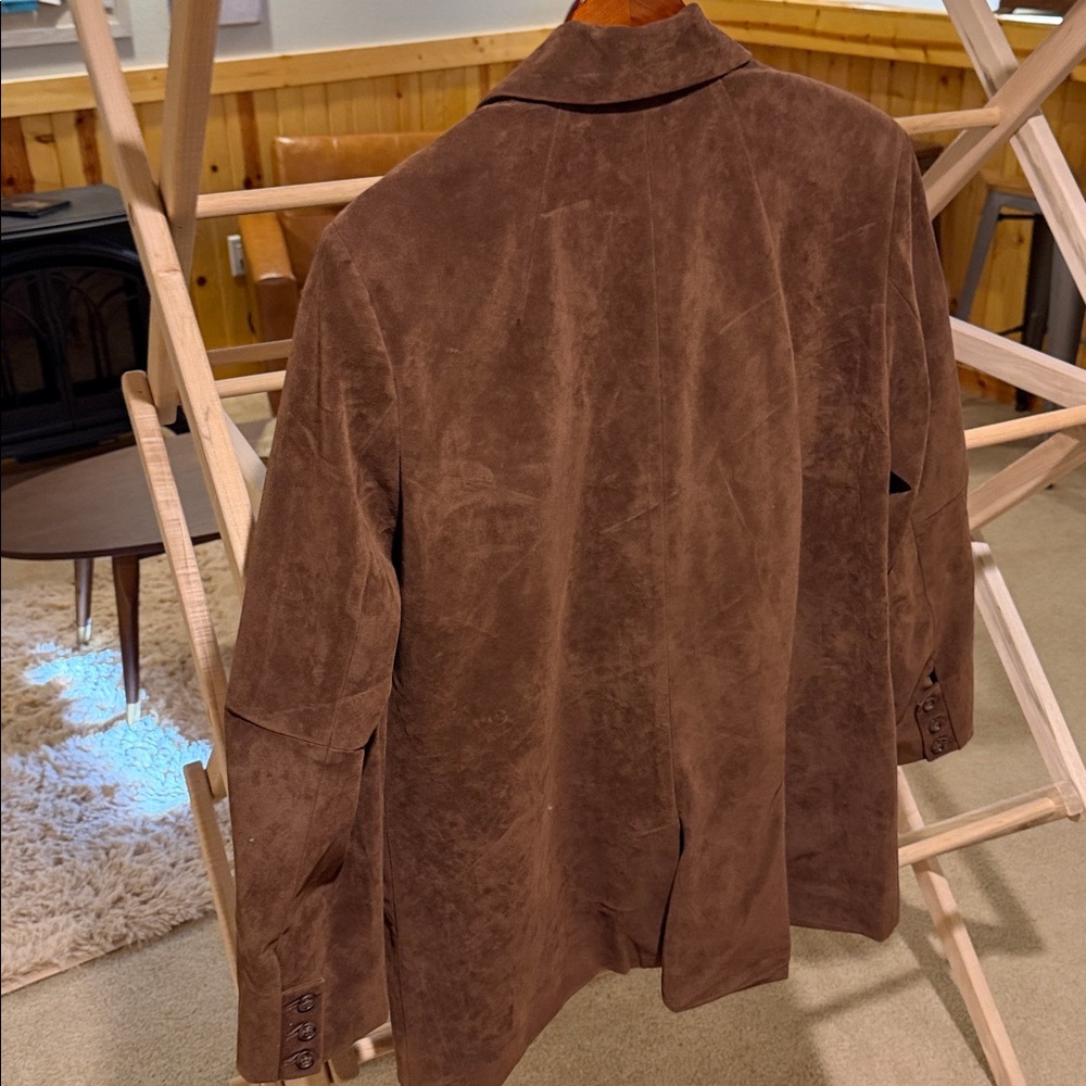 Free People Paper cut faux Suede Blazer - Picture 5 of 9
